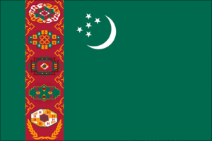 State flag of Turkmenistan