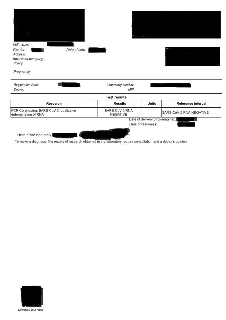 Requirements for PCR tests of Ukrainian tourists in Egypt