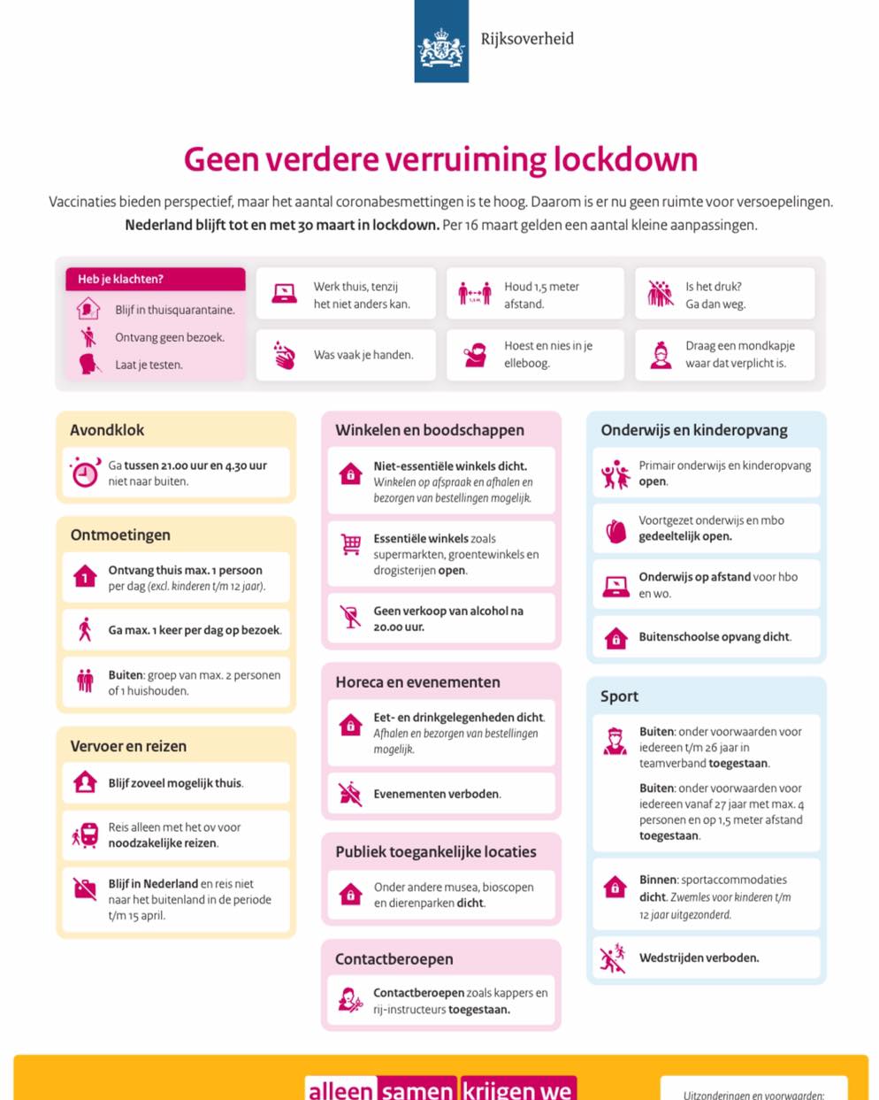 Quarantine and curfew have been extended in the Netherlands
