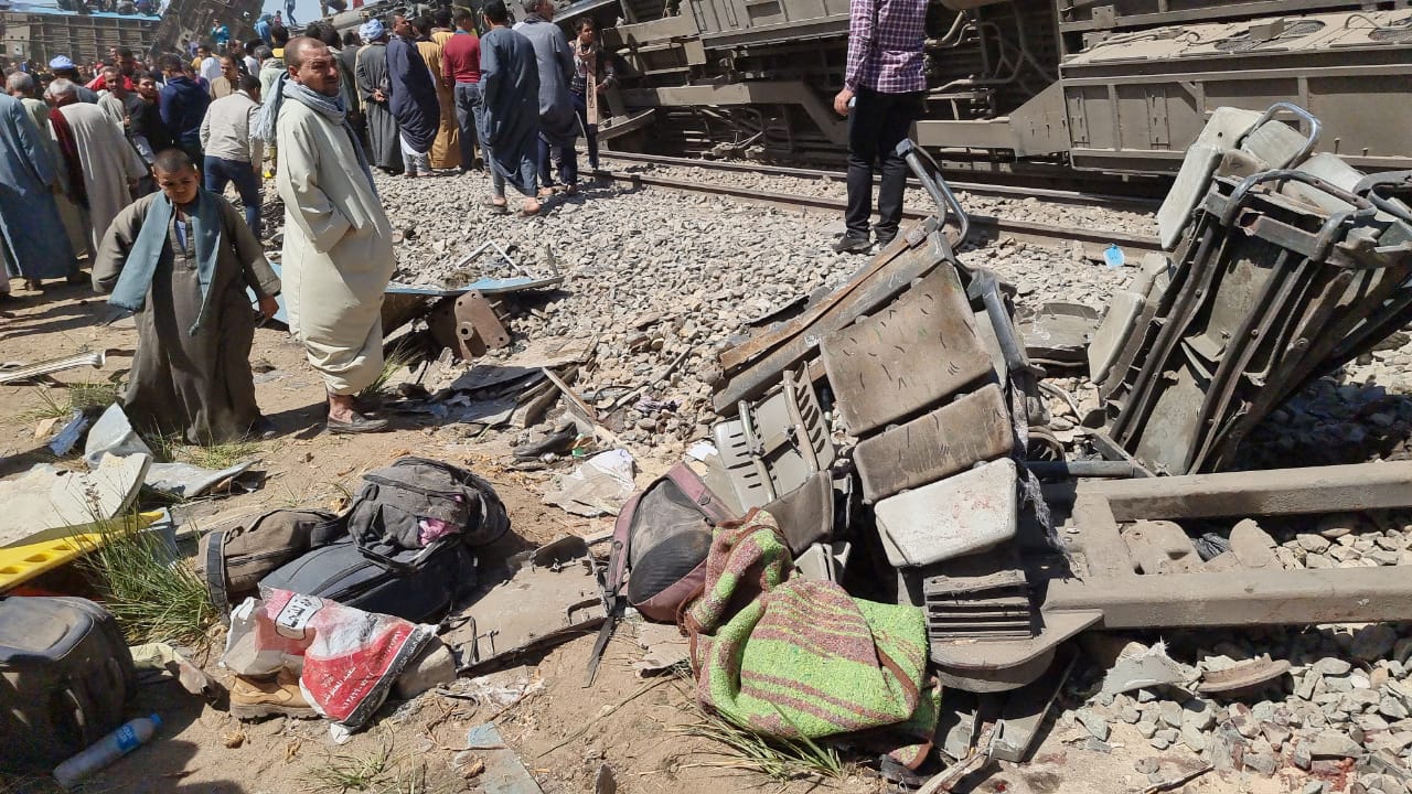 A train collision in Upper Egypt killed 32 people and injured 84 others