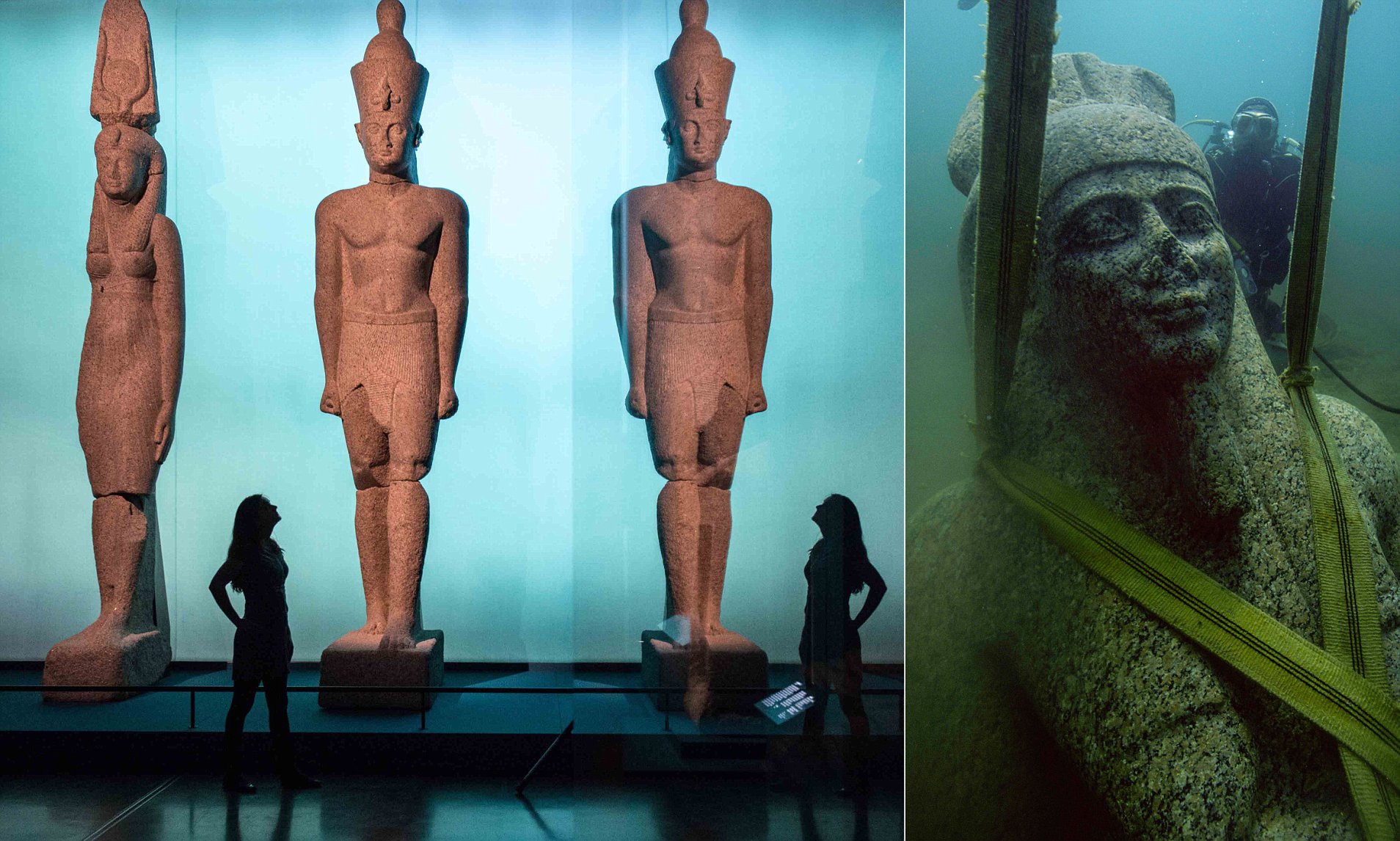 Экспонаты выставки "Тайны затонувшего Египта" возвращаются домой после длительного тура