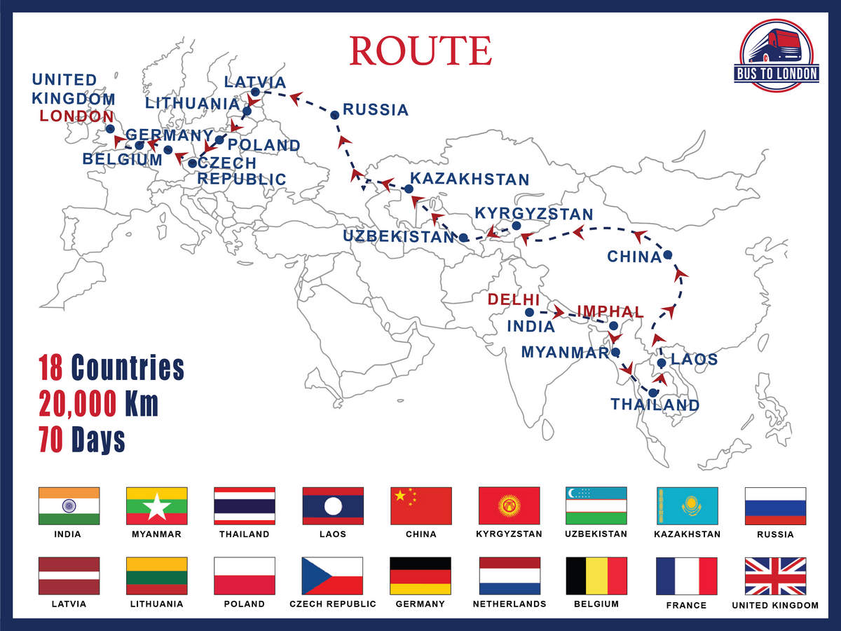 Учасники будуть подорожувати по 18 країнам, подолавши 20 000 км за 70 днів.