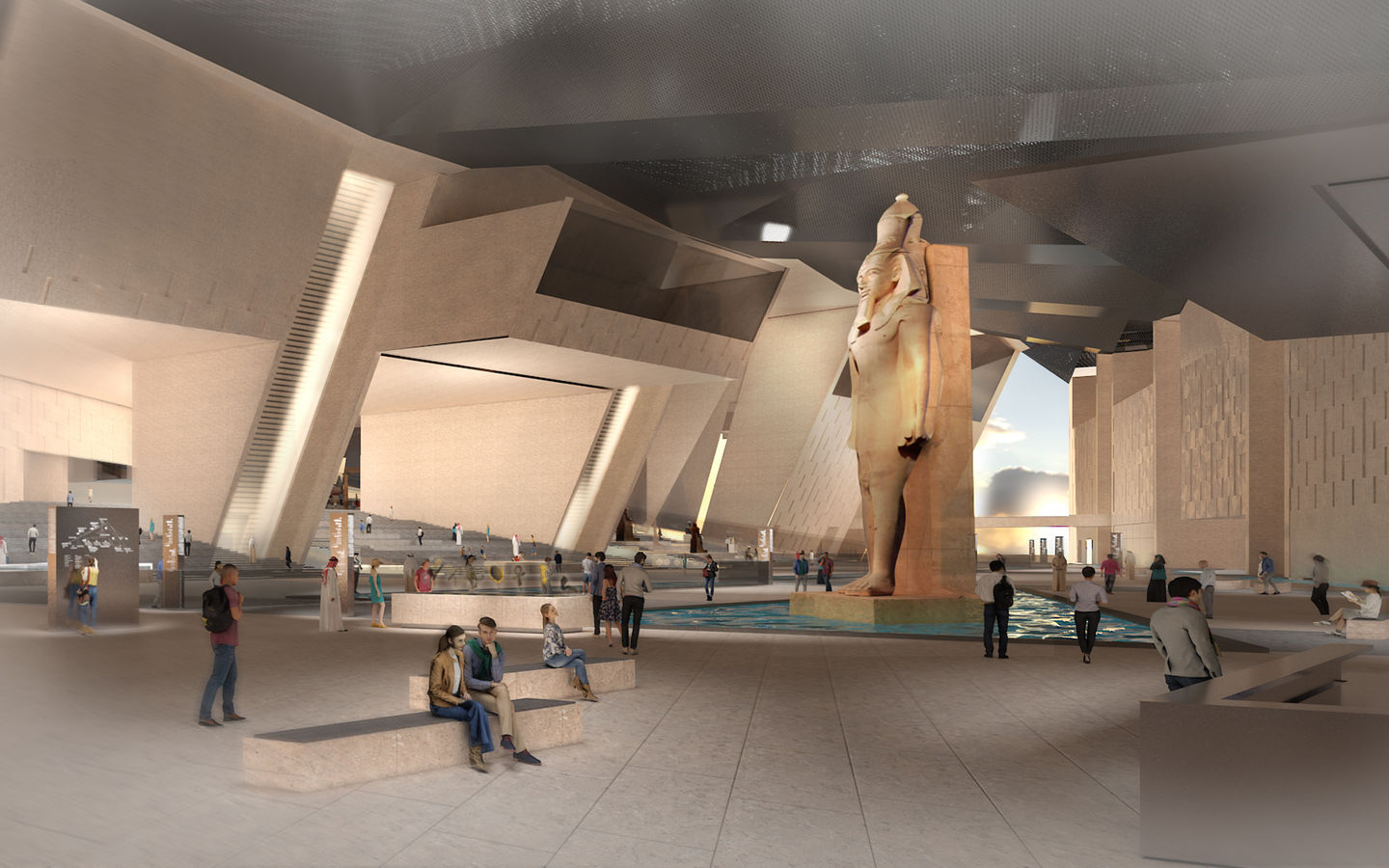 The Great Egyptian Museum will feature the world's first hanging obelisk