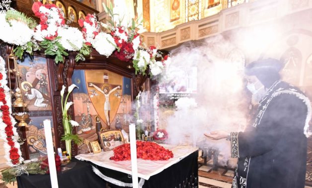 Pope Tawadros II led the Mass of Good Friday at the Abbas Cathedral in Cairo