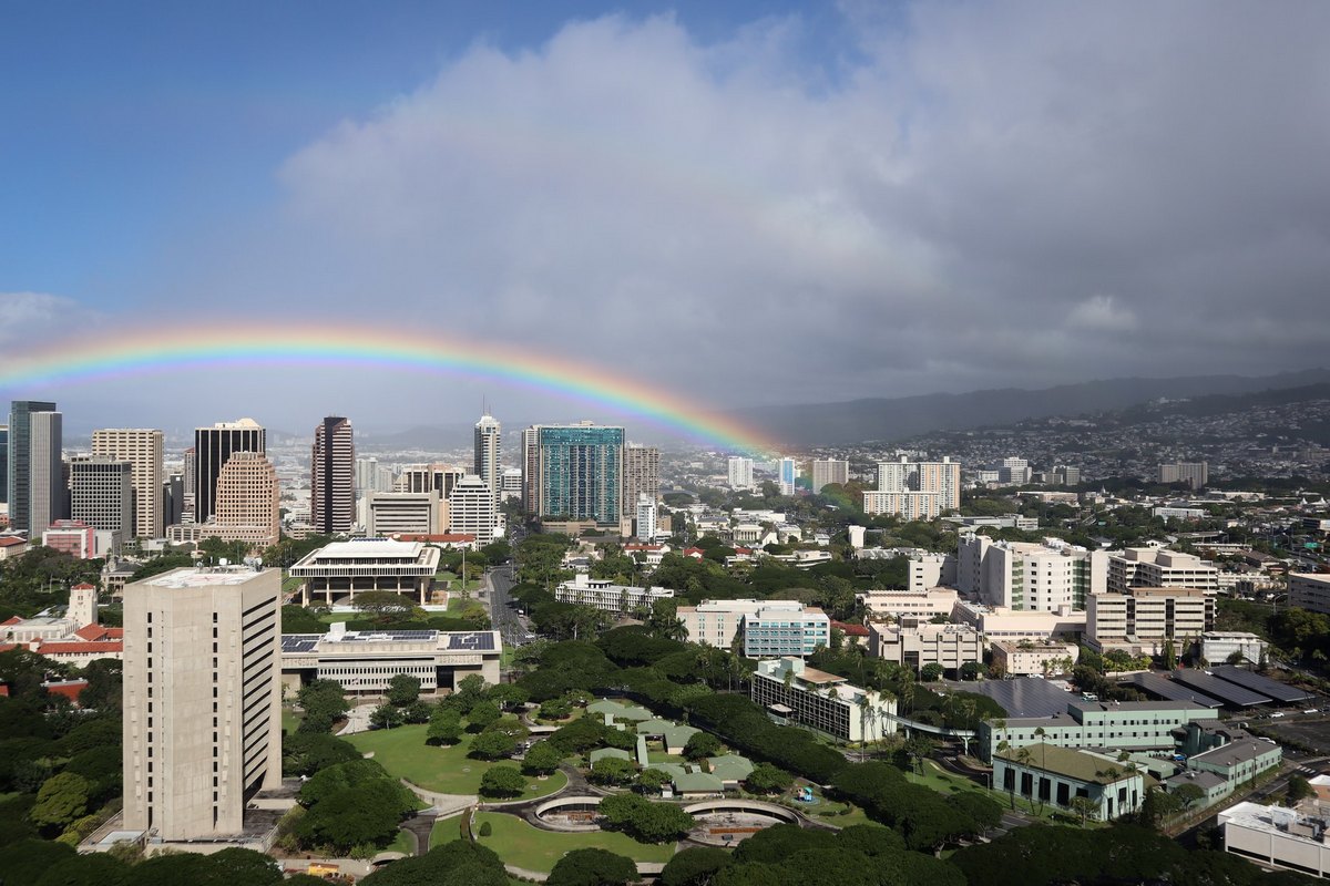 Hawaii has been declared the main rainbow capital in the world