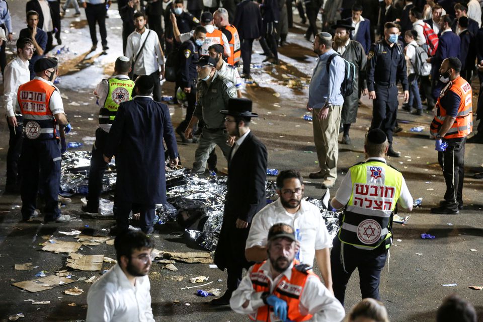 As a result of the stampede at the Israeli religious festival, 44 people died