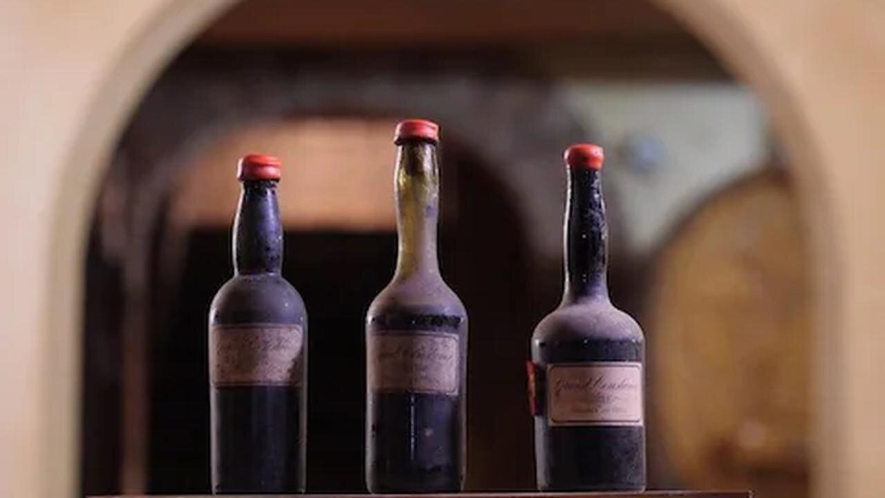 In the UK, a bottle of wine dedicated to Napoleon Bonaparte was sold for 21,000 pounds