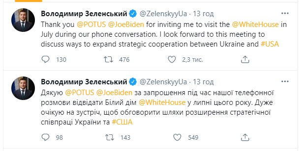 Biden invited Zelensky to Washington