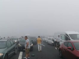 A large-scale car accident in Romania, 55 cars collided on the highway