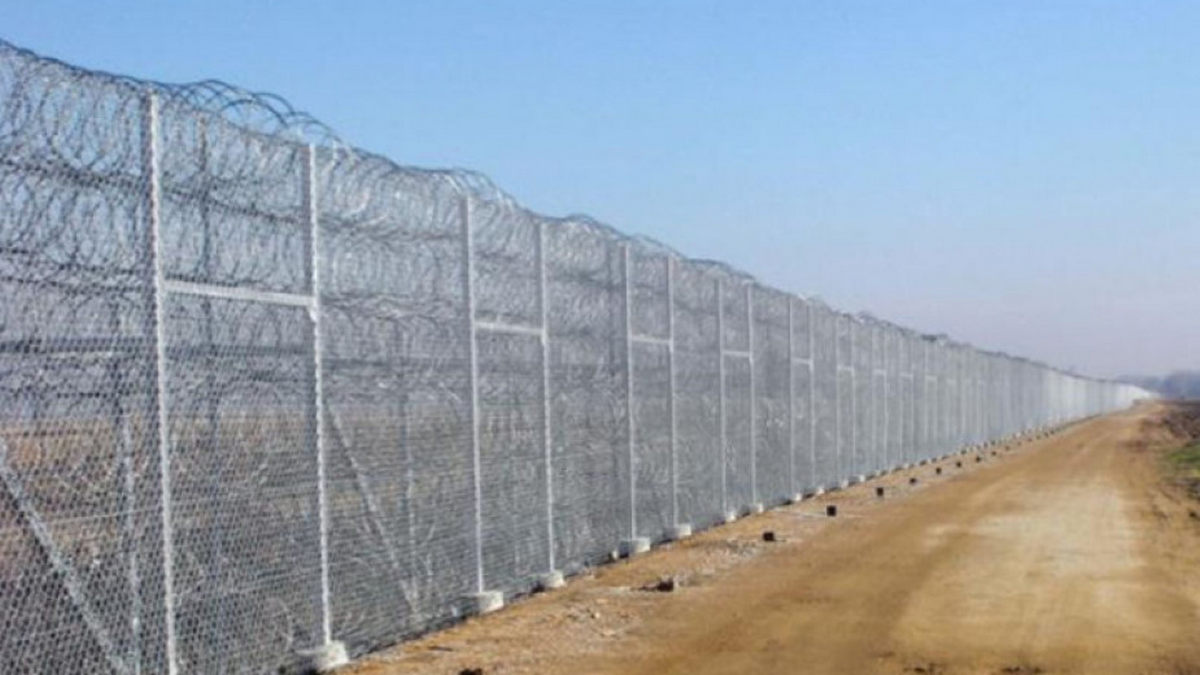 Fence on the land border between Greece and Turkey