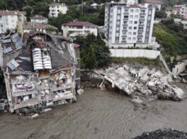 A record amount of precipitation has fallen in the Black Sea region of Turkey over the past 50 years