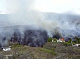10-meter lava flows engulfed about 100 houses on the island of La Palma (VIDEO)