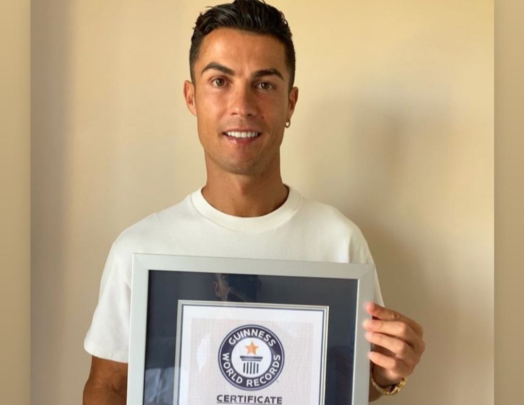 Ronaldo was entered in the Guinness Book of Records