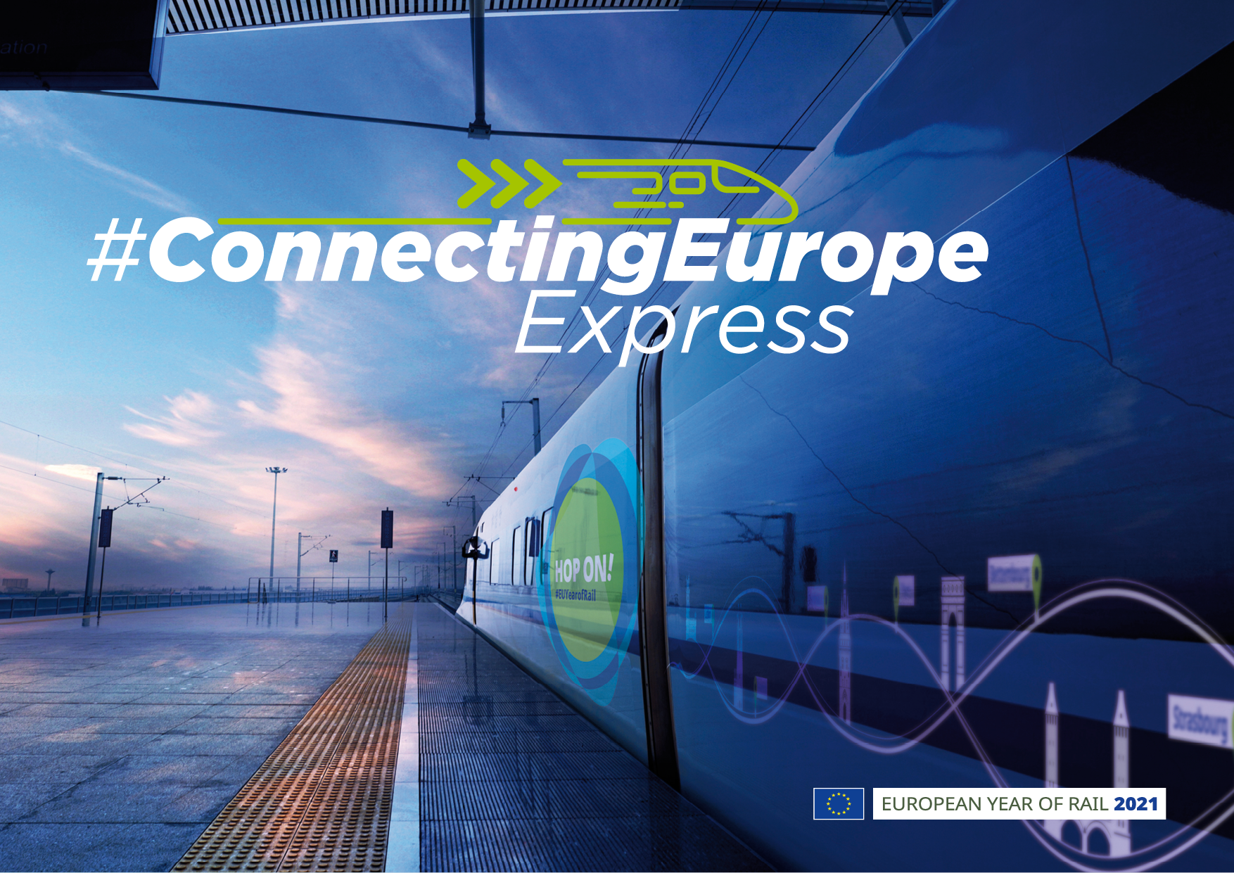 The Connecting Europe Express train traveled to more than 100 European cities