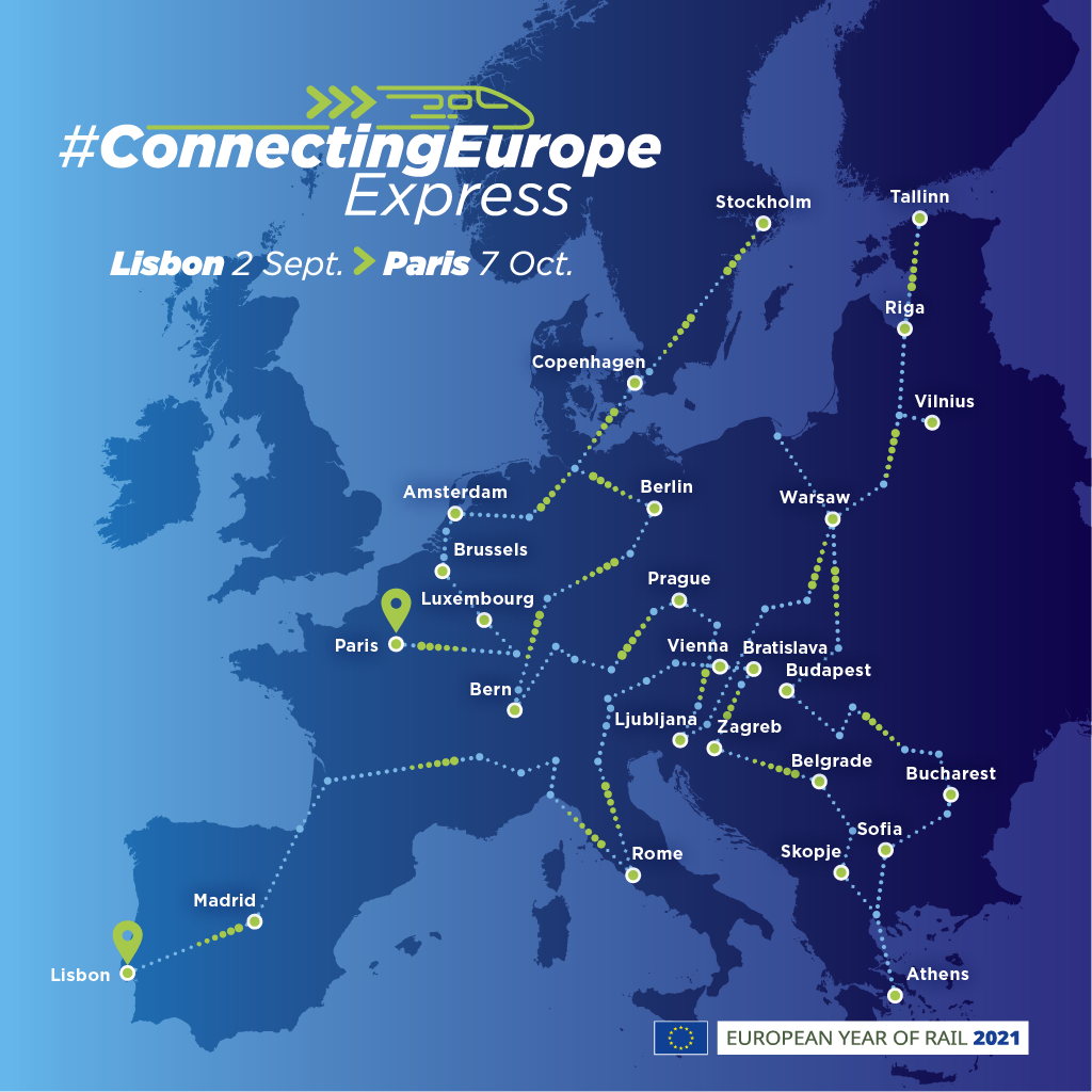Поїзд Connecting Europe Express відправився в подорож по більш ніж 100 містах Європи