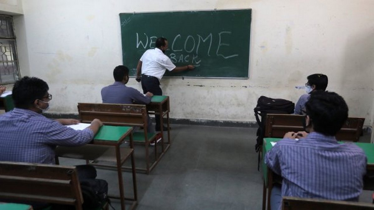Schools in India have opened after a 17-month break