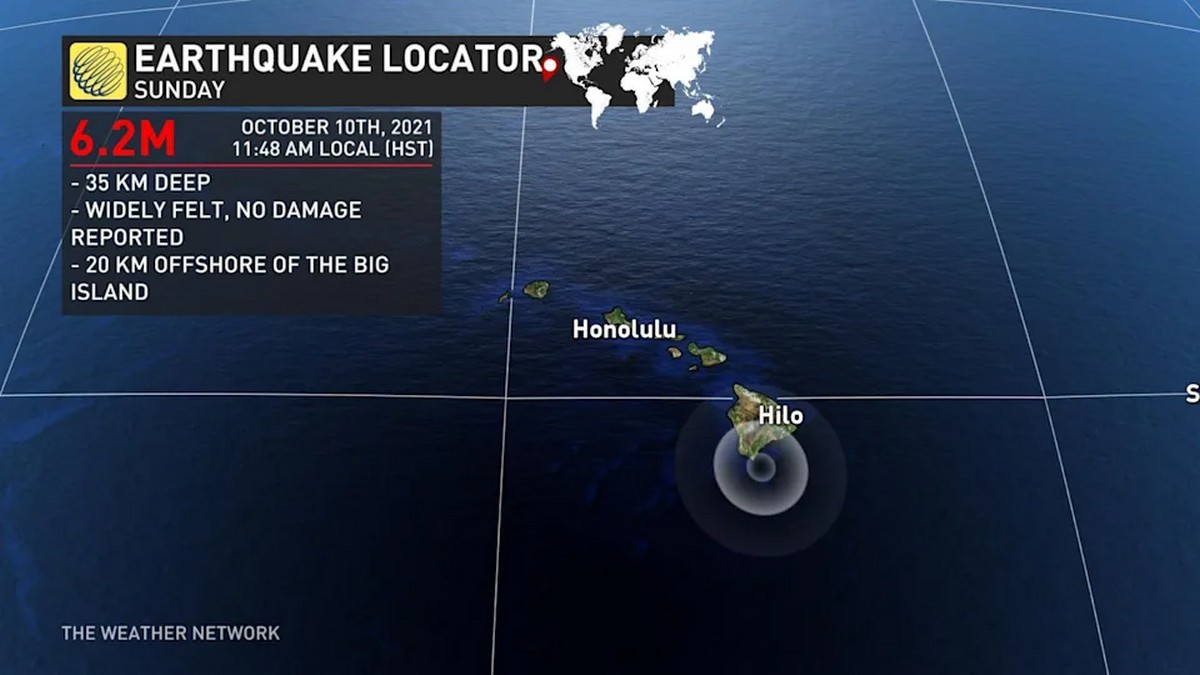 Два потужних землетруси обрушилися на Гаваї
