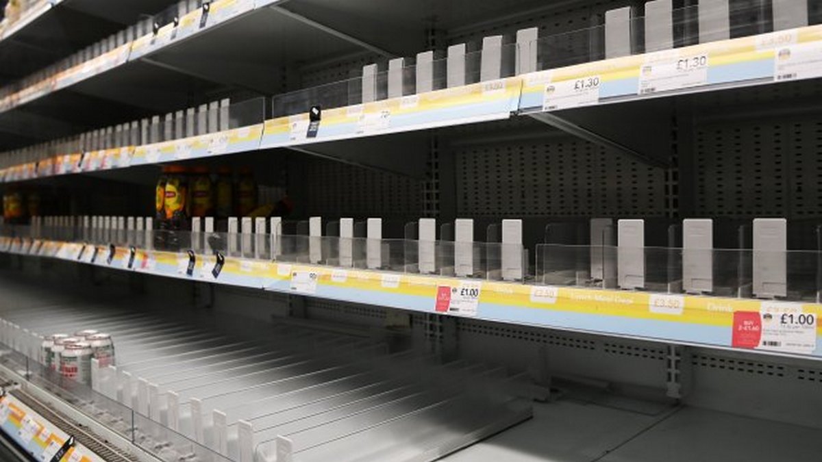 One in six Britons can't buy basic necessities, store shelves are empty