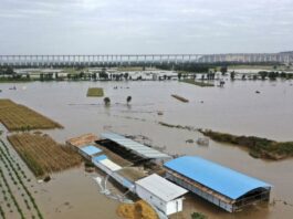 Сильные дожди привели к эвакуации 120 000 человек в Китае (ФОТО)
