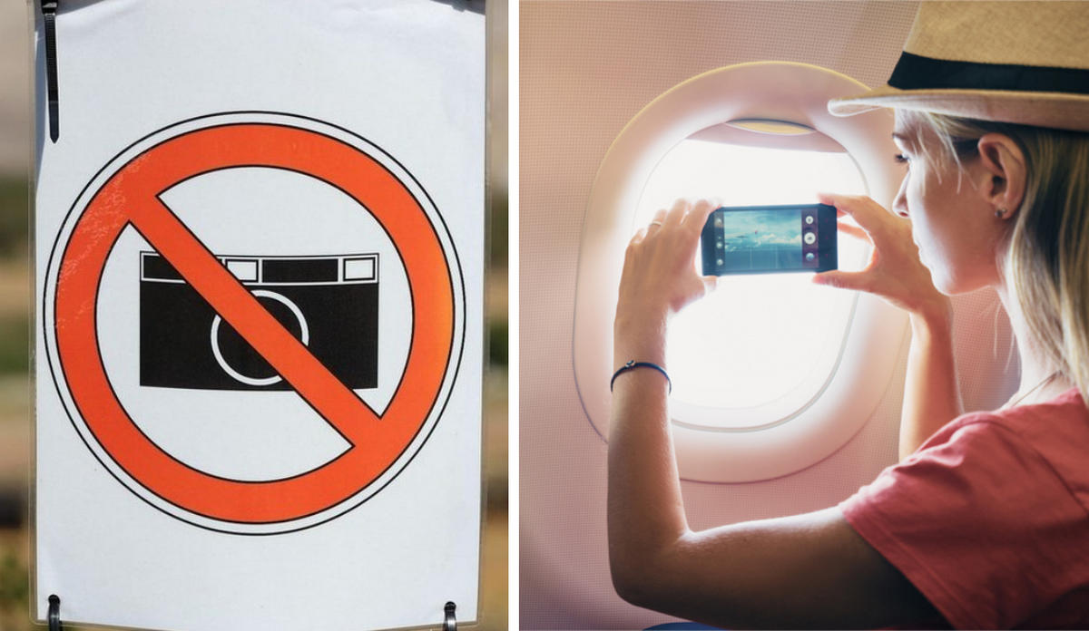 Туристам роз'яснили, що їх можуть зняти з рейсу за фотографування у літаку