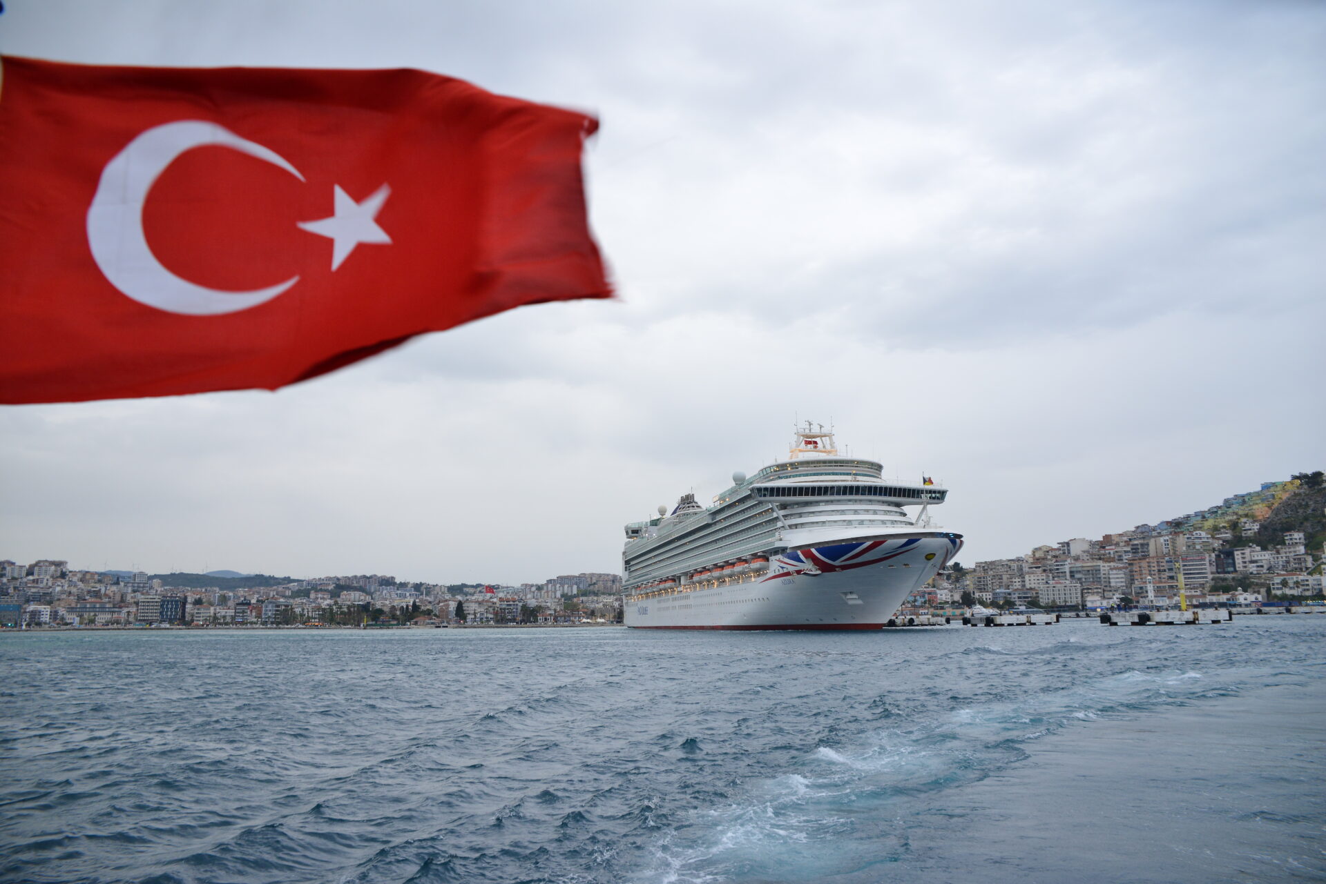 The Turkish resort of Kusadasi received the Azura cruise ship for the first time