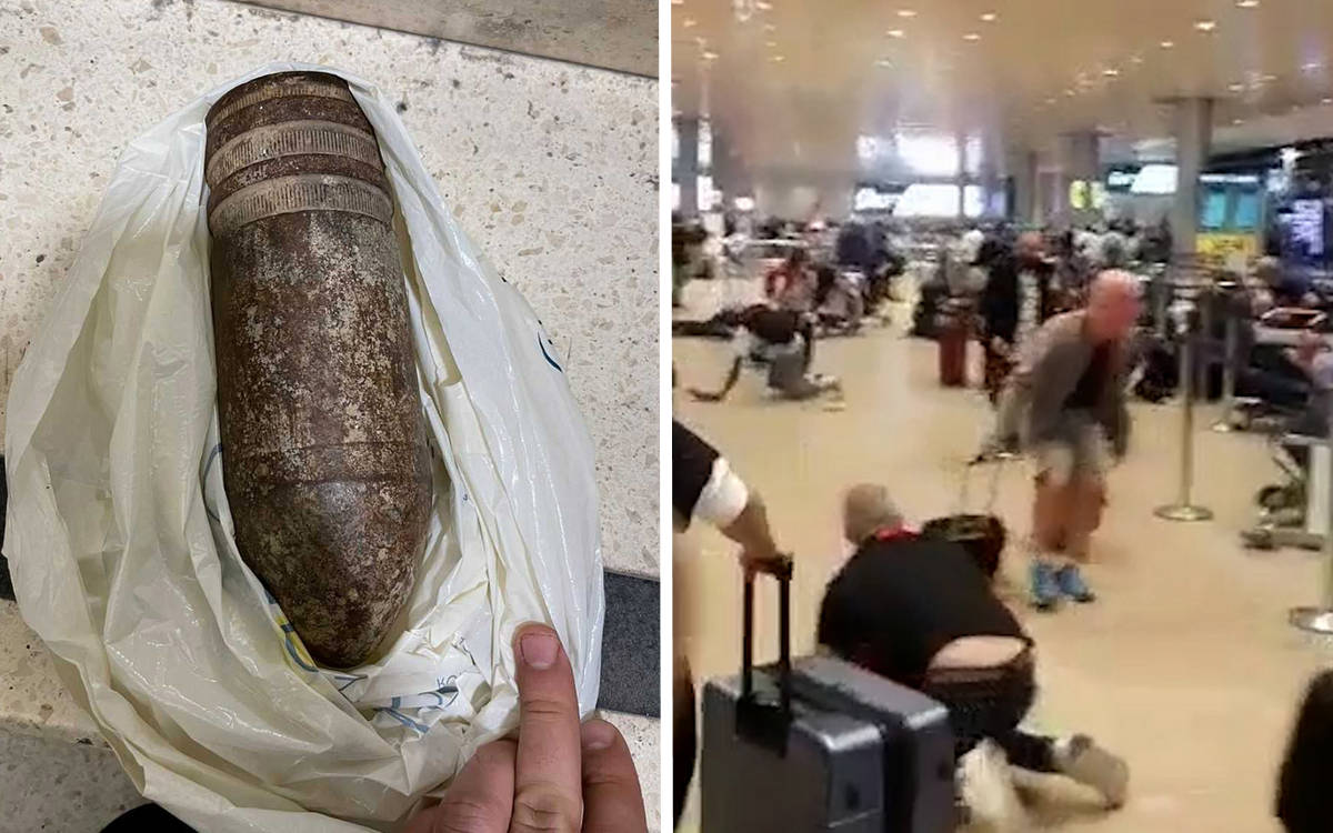Туристи спричинили паніку в ізраїльському аеропорту коли пронесли туди нерозірваний снаряд (ВІДЕО)