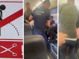 турист демонстративно помочився на попутника прямо у салоні літака