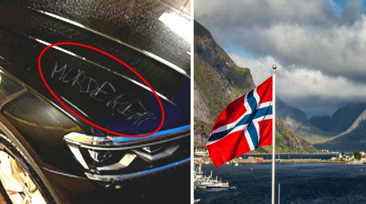 У Норвегії на автомобіль російських туристів надряпали слово 