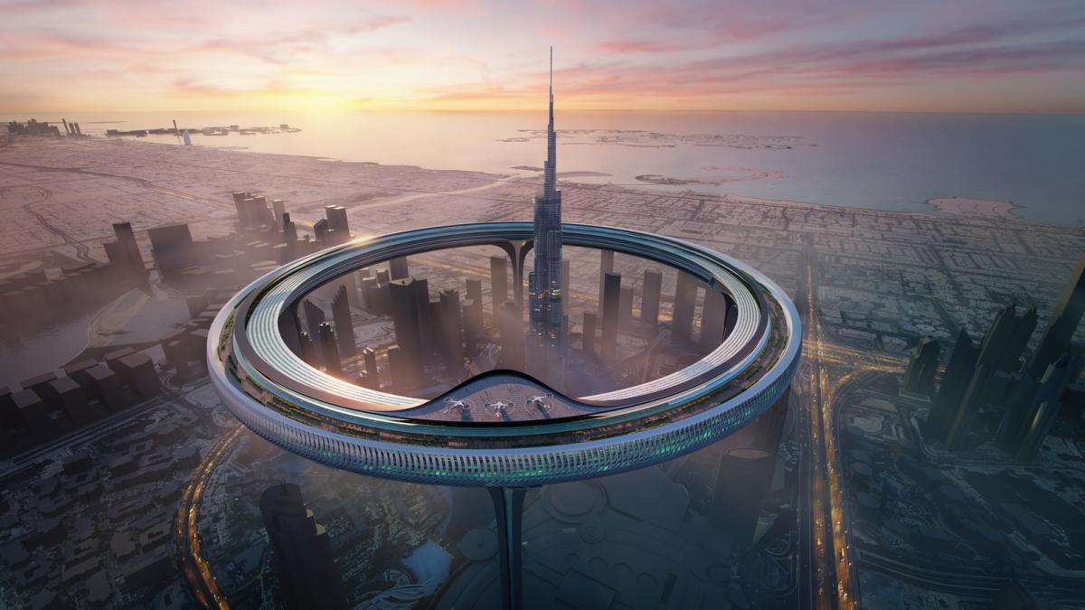An impressive luxury hotel in the shape of the moon will appear in Dubai