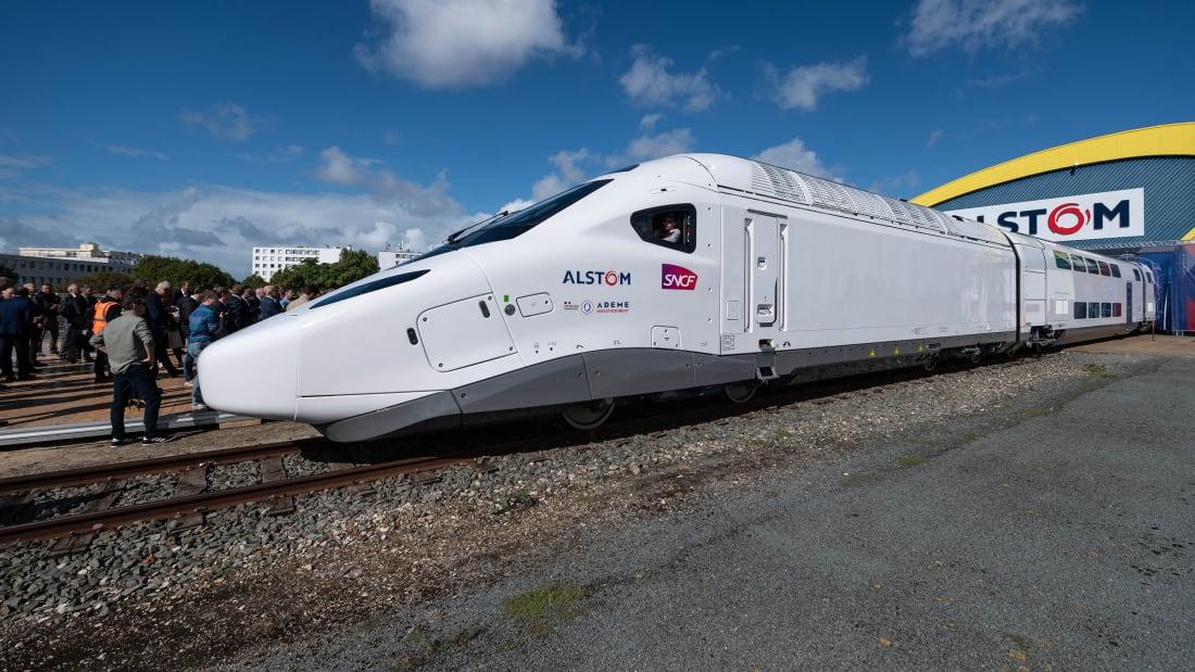 A 2-story train of the future was presented in France (photo)