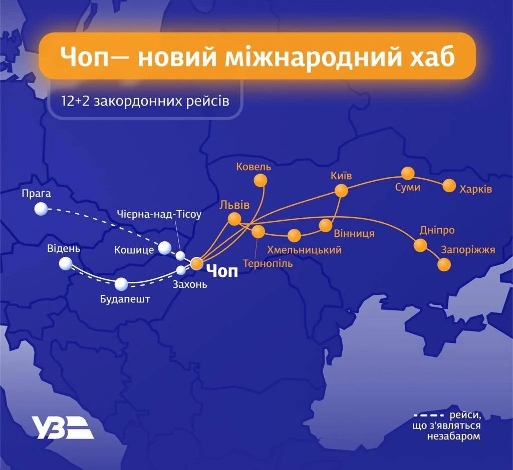 Чоп перетворюють на міжнародний залізничний хаб: анонсували рейси до Праги та Відня