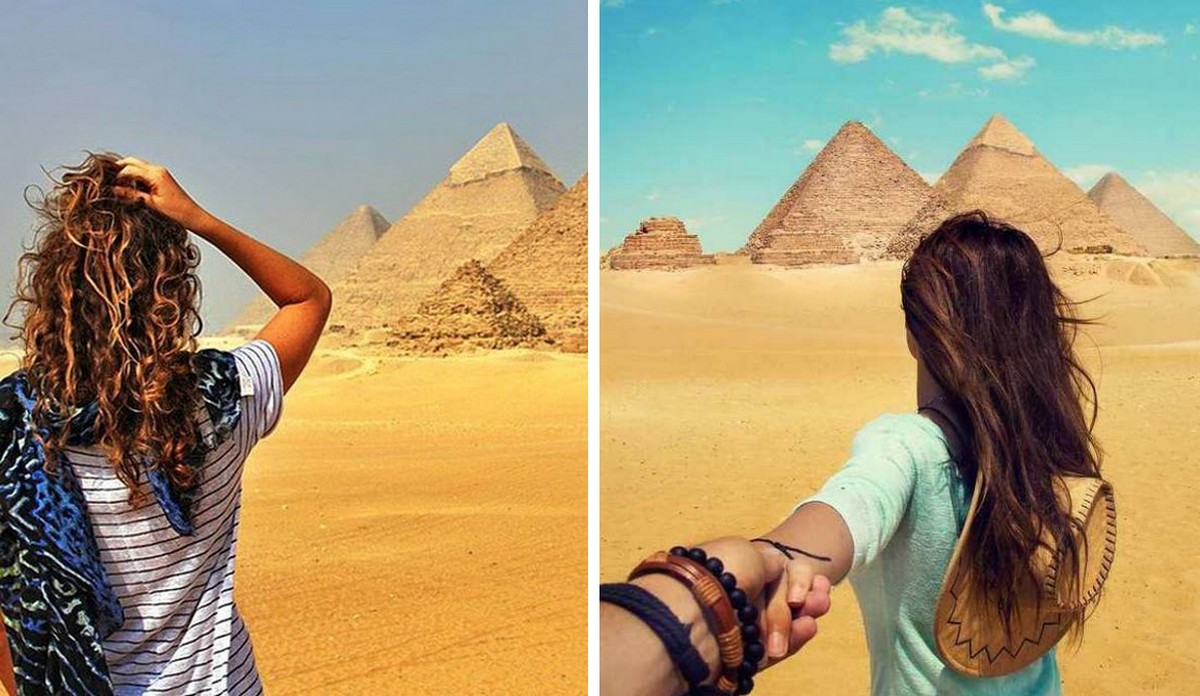 Гола туристка у пірамід викликала переполох у Єгипті