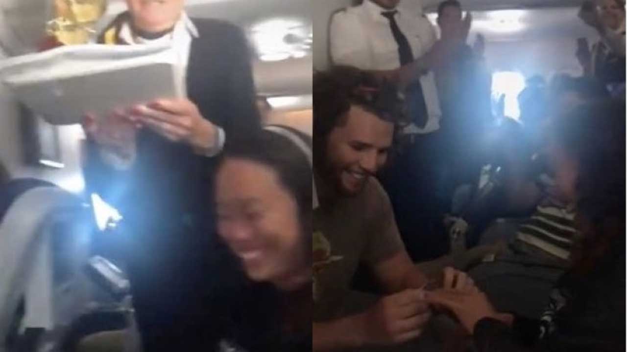 Пасажир зробив пропозицію руки та серця в літаку заради безкоштовної випивки
