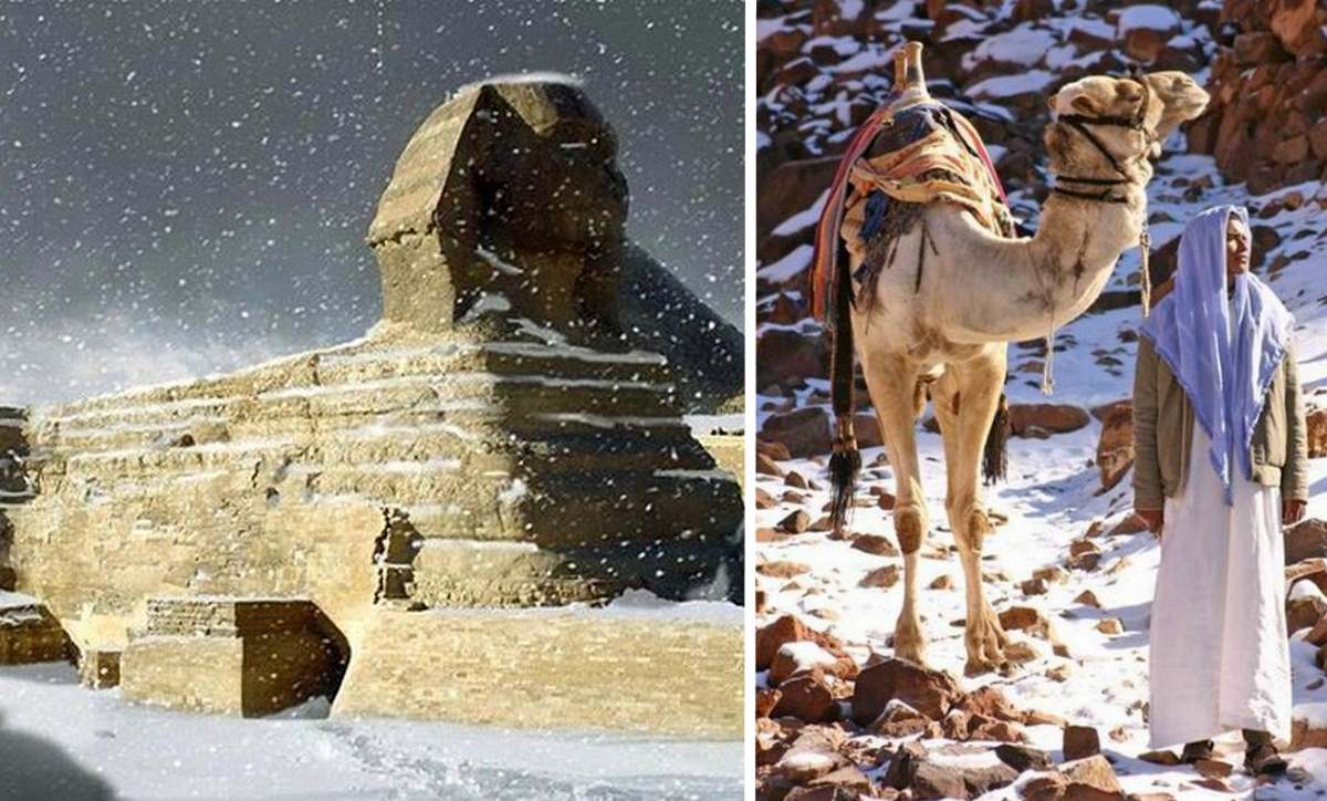 На популярну у туристів визначну пам'ятку в Єгипті обрушилася хвиля холоду: температура вперше впала до -10°C