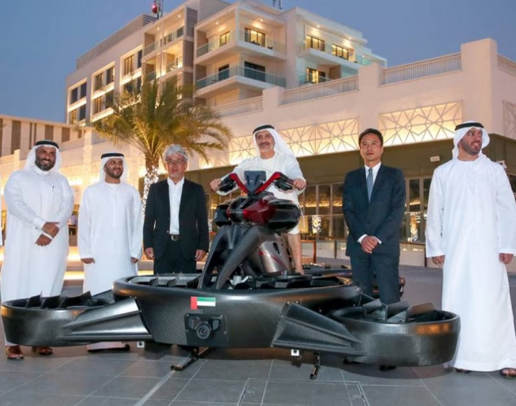 Abu Dhabi police switched to flying motorcycles