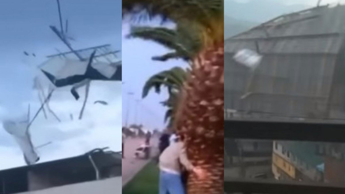 Зриває дахи та ламає дерева: Жахливий ураган обрушився на грузинський курорт Батумі