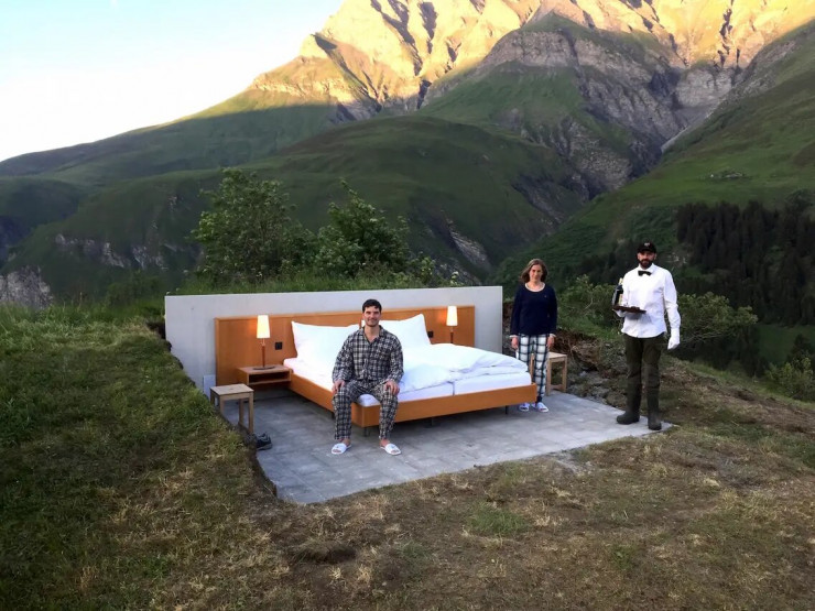 Strange hotel without windows and doors opened in Switzerland