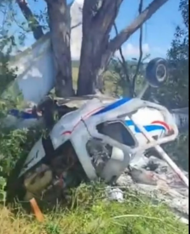 The pilot crashed to the ground in the plane and posted a video on social networks