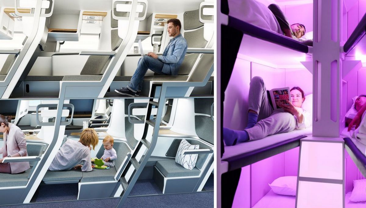 Авіакомпанія встановить в економ-класах двоярусні ліжка для сну туристів