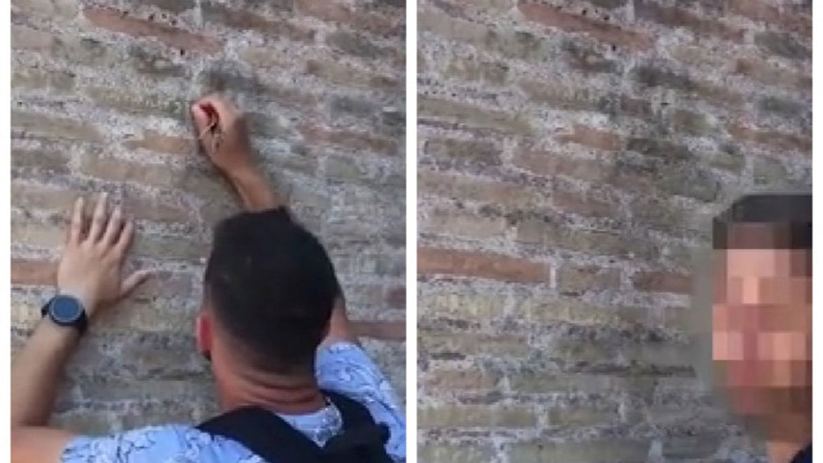 Турист надряпав на стіні Колізею ім'я дівчини - йому загрожує в'язниця