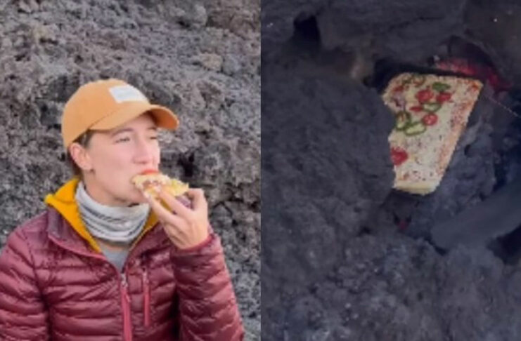 У Гватемалі туристи приготували піцу на вулкані, що діє: відео