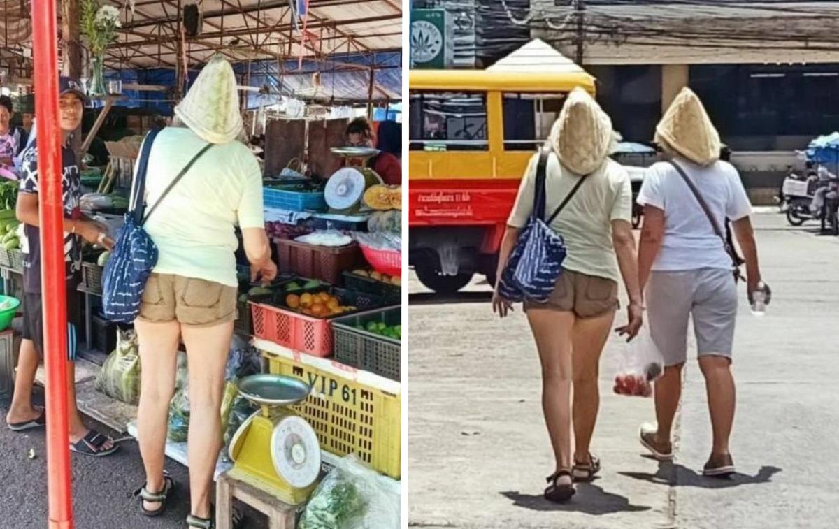 Туристки в Таїланді почали носити на головах пароварки для рису, думаючи, що це капелюшки