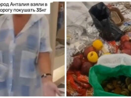 Російські туристи намагалися вивезти 35 кілограмів їжі з готелю у Туреччині: відео