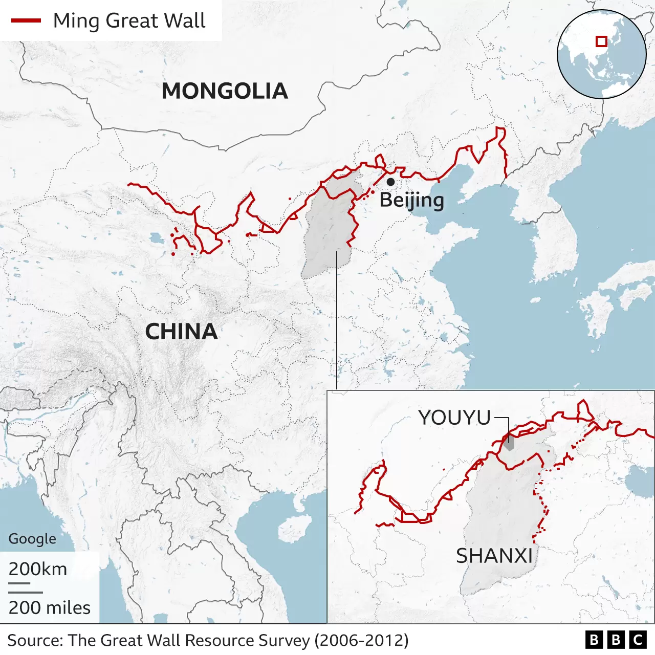 Workers tore a huge hole in the Great Wall of China to cut their way to work
