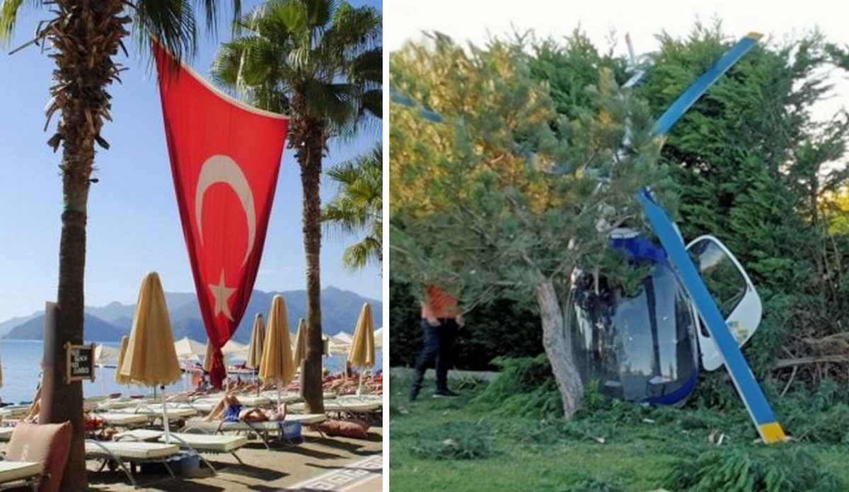 У Туреччині гелікоптер упав прямо на 5-зірковий готель