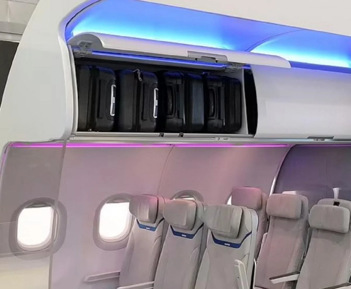 An end to chaos with hand luggage: a European airline will install universal shelves