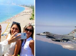 Винищувачі F-16 влаштують повітряне шоу прямо над курортом в Туреччині