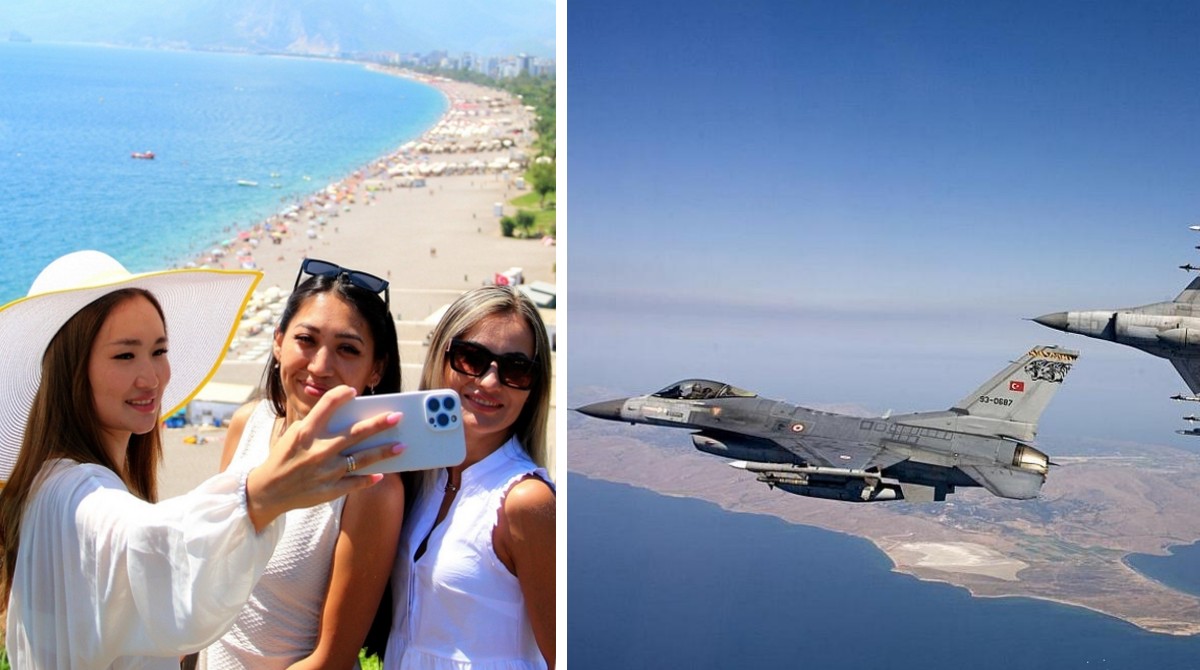 Винищувачі F-16 влаштують повітряне шоу прямо над курортом в Туреччині
