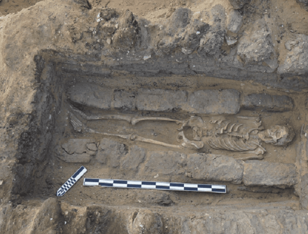 A 4,500-year-old tomb with artifacts and a child's skeleton was found in Egypt