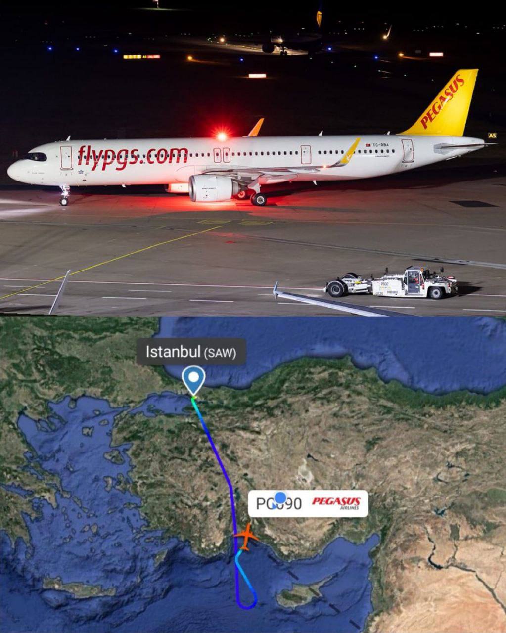 The plane made an emergency landing in Antalya due to cries for help from the luggage compartment